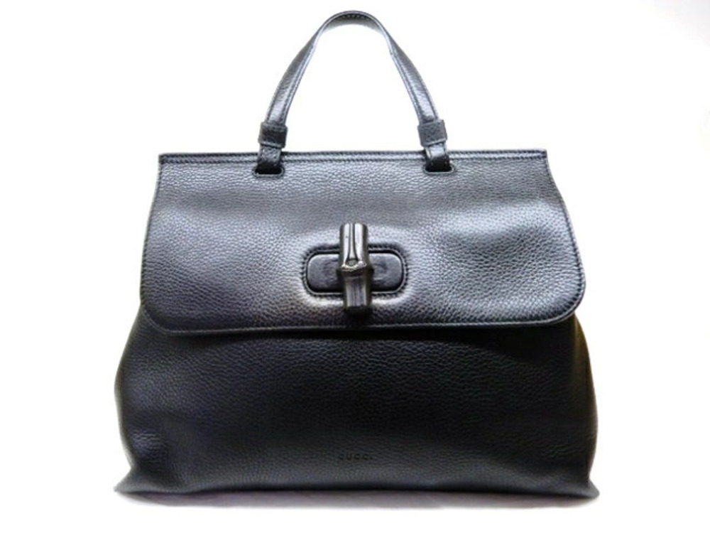 Gucci Bag Shoulder Bamboo Daily Calf Black